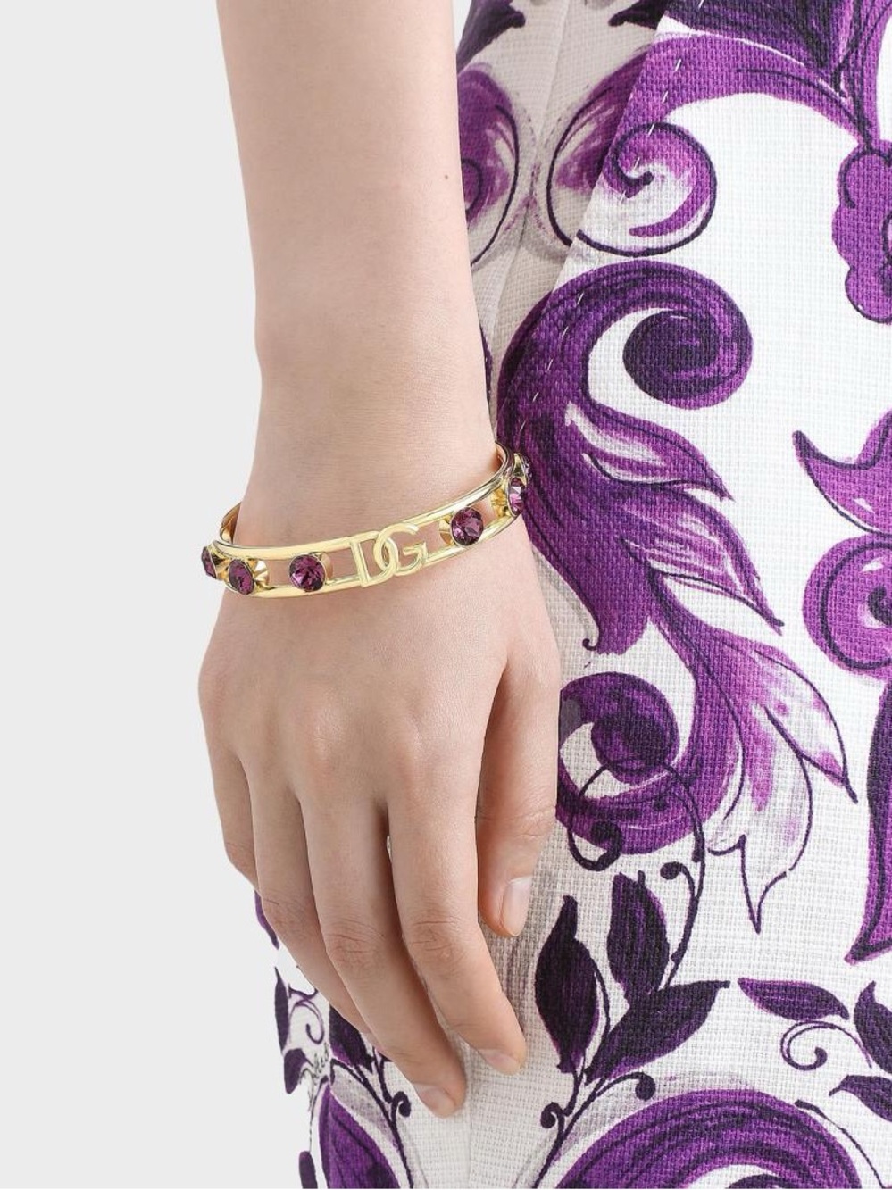Dolce & Gabbana Open DG Jeweled Bangle Bracelet